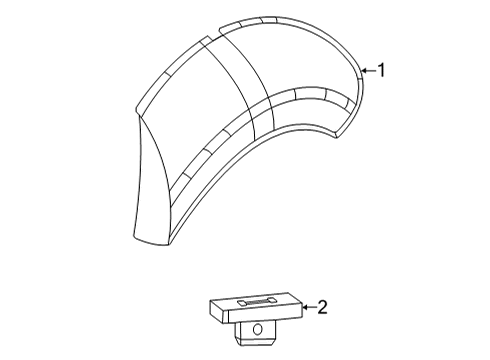 2023 Dodge Charger Exterior Trim - Quarter Panel Diagram