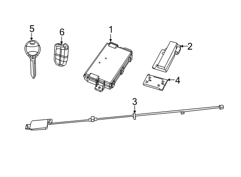 2021 Chrysler 300 Keyless Entry Components Diagram