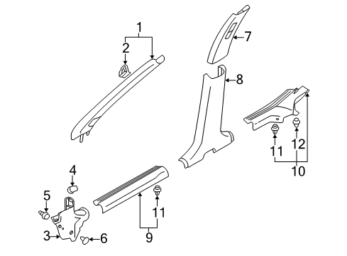 Panel-COWL Side Diagram for MR647911