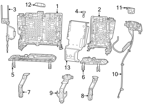 2024 Jeep Wrangler Rear Seat Components Diagram 3