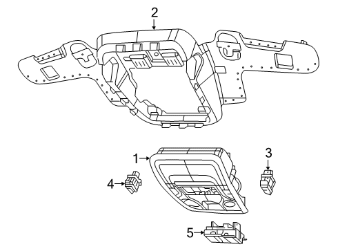 2024 Ram 1500 Console-Overhead Diagram for 6EJ891D1AF