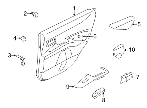 Armrest-Rear Door Diagram for 7222A614XA