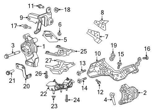 2024 Ram 1500 SUPPORT Diagram for 68264825AC