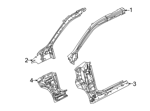 2023 Jeep Compass Hinge Pillar Diagram