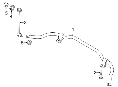 2021 Ram ProMaster City Stabilizer Bar & Components - Front Diagram