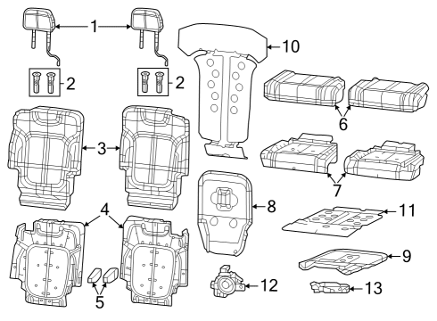 2023 Jeep Grand Wagoneer L Heated Seats Diagram 5