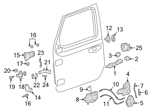 2023 Jeep Wrangler Rear Door Diagram 2