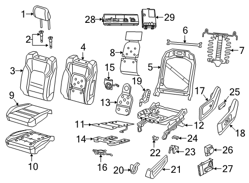 2024 Ram 1500 LUMBAR CONTROL Diagram for 68516077AA