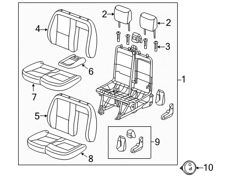 2022 Ram ProMaster 2500 COVER-FRONT SEAT BACK Diagram for 7MJ71LXBAA