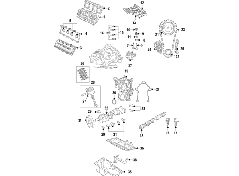 2023 Jeep Wrangler Crankshaft Diagram for 5038339AG