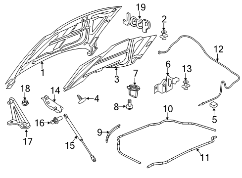 2011 Jeep Grand Cherokee SILENCER-HOOD Diagram for 68265872AB