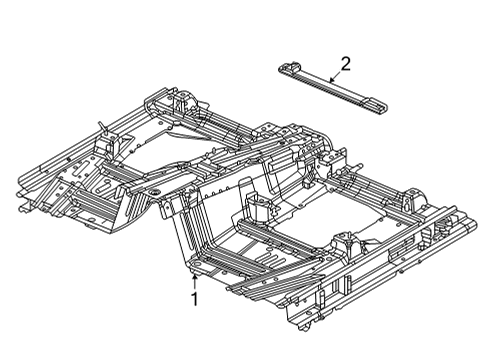 2021 Jeep Grand Cherokee L Floor & Rails Diagram