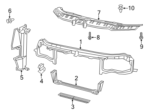 2023 Chrysler 300 Radiator Support Diagram