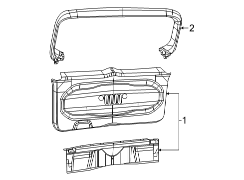 2023 Jeep Renegade Interior Trim - Lift Gate Diagram