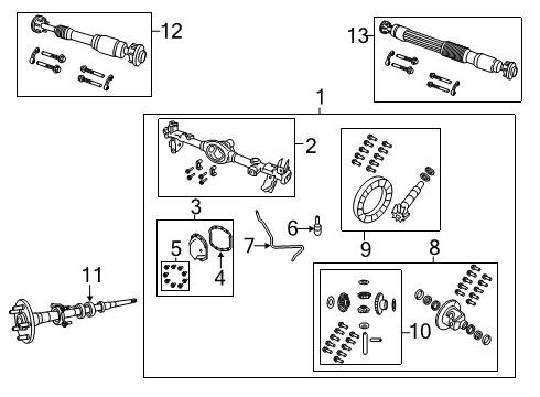 2024 Jeep Wrangler AXLE-SERVICE REAR Diagram for 68639151AA