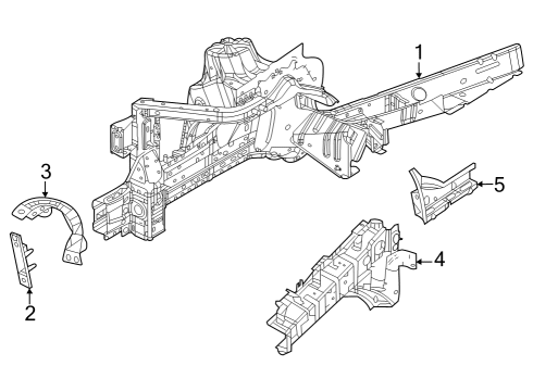 2022 Jeep Grand Cherokee Structural Components & Rails Diagram 2