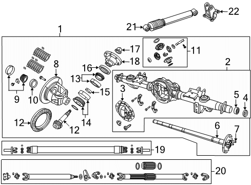 2021 Ram 1500 Rear Complete Diagram for 68272089AK