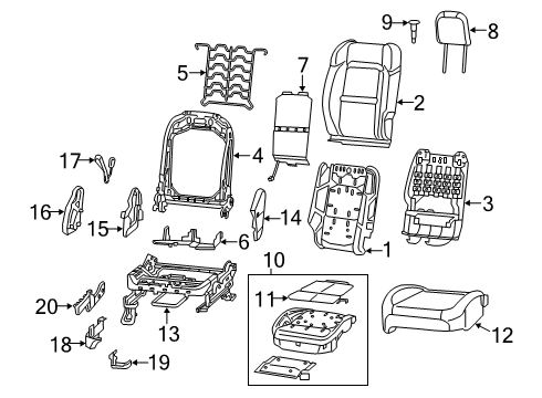 2023 Jeep Gladiator MODULE-DRIVER PRESENCE DETECTION Diagram for 68624327AA