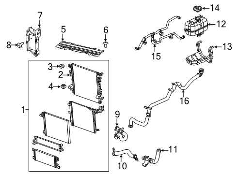 2024 Jeep Wrangler Radiator & Components Diagram 5