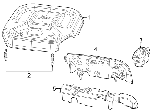 2024 Jeep Grand Cherokee Cover-Engine Diagram for 68414305AA