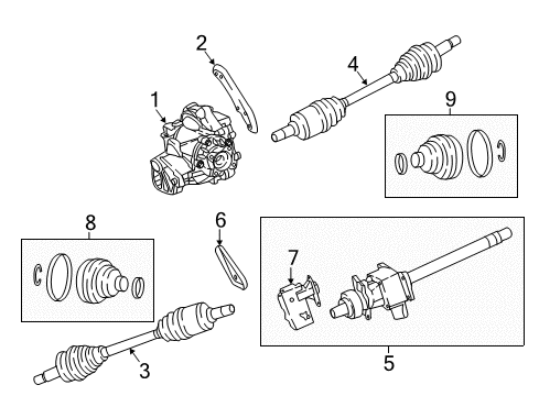 2023 Dodge Challenger Carrier & Front Axles Diagram