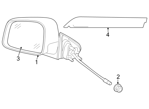 2023 Dodge Durango MIRROR-OUTSIDE REARVIEW Diagram for 7JJ60DX8AA