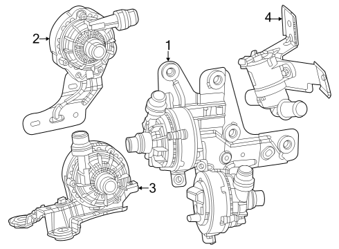 2023 Jeep Grand Cherokee PUMP-AUXILIARY COOLANT Diagram for 68633984AA