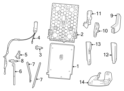 2024 Jeep Grand Wagoneer L Third Row Seats Diagram 5