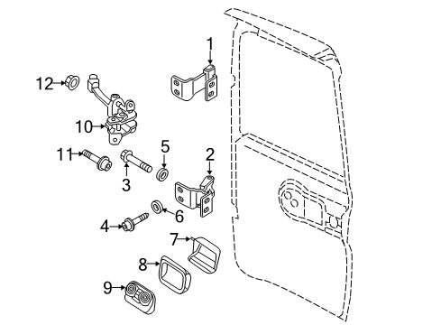 2021 Ram ProMaster City Lock & Hardware Diagram 1