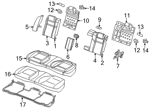 2021 Chrysler 300 Rear Seat Components Diagram 5