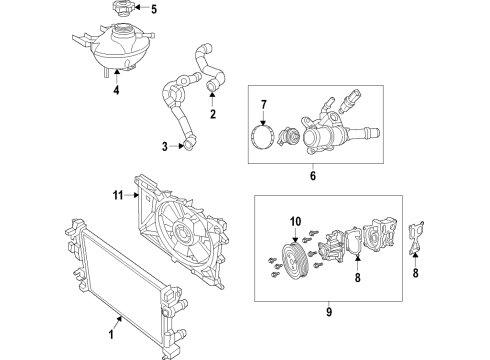 2022 Jeep Compass Cooling System, Radiator, Water Pump, Cooling Fan Diagram 2