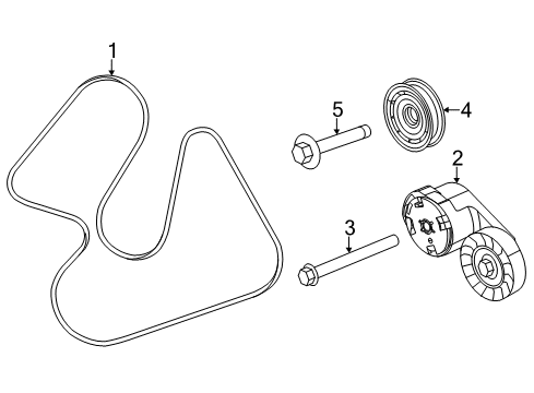 2022 Ram 1500 Classic Belts & Pulleys Diagram 1