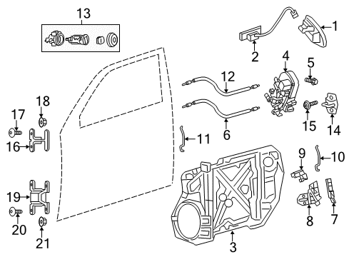 2023 Dodge Charger Lock & Hardware Diagram 1