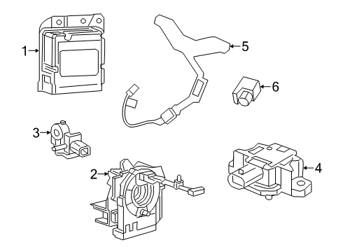 2021 Ram 2500 Air Bag-Driver Diagram for 6NL99LC5AD