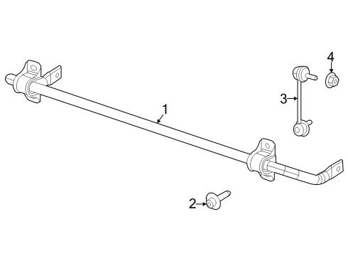 2023 Dodge Hornet Rear Suspension, Lower Control Arm, Stabilizer Bar, Suspension Components Diagram 1