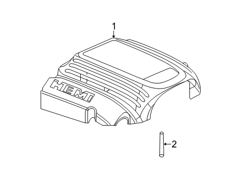 2023 Dodge Charger Engine Appearance Cover Diagram 2