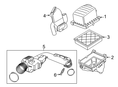 2022 Jeep Grand Cherokee WK Air Inlet Diagram