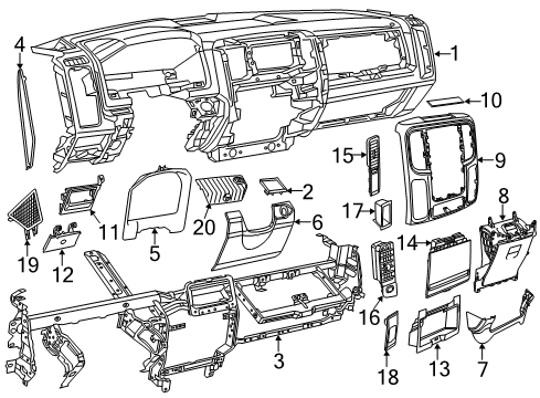 2021 Ram 1500 Classic Instrument Panel Diagram