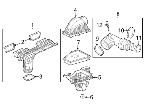 2023 Jeep Grand Cherokee AIR CLEANER Diagram for 68343569AB