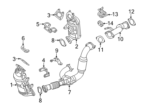 2023 Ram ProMaster 1500 Exhaust Components Diagram 1