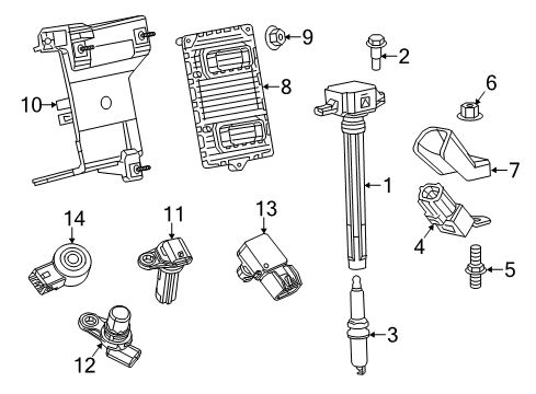 2022 Jeep Cherokee ENGINE CONTROLLER Diagram for 68534090AB