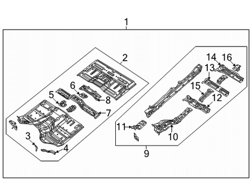 2024 Jeep Wagoneer L CROSSMEMB-REAR FLOOR Diagram for 68493793AB