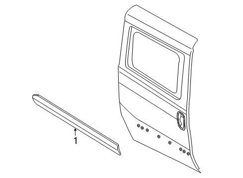 2021 Ram ProMaster City Exterior Trim - Side Door Diagram