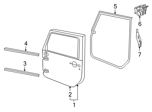 2022 Jeep Gladiator Door & Components Diagram 2