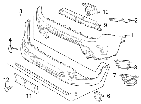 2022 Jeep Renegade Bumper & Components - Front Diagram 1