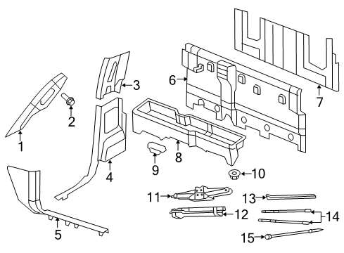 2021 Ram 1500 Classic Interior Trim - Cab Diagram 6