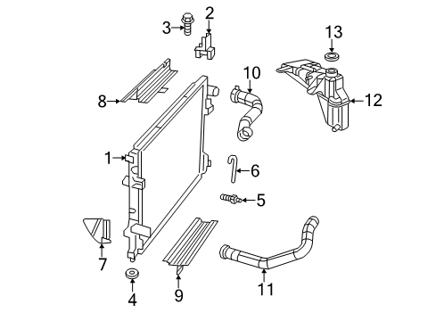 2021 Chrysler 300 Radiator & Components Diagram 1