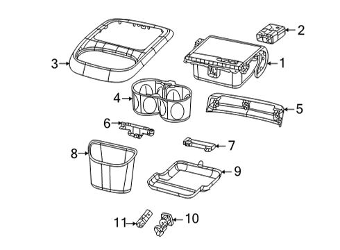 2021 Chrysler Voyager Center Console Diagram 4