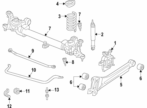 2023 Ram 2500 Suspension Components, Stabilizer Bar Diagram 2