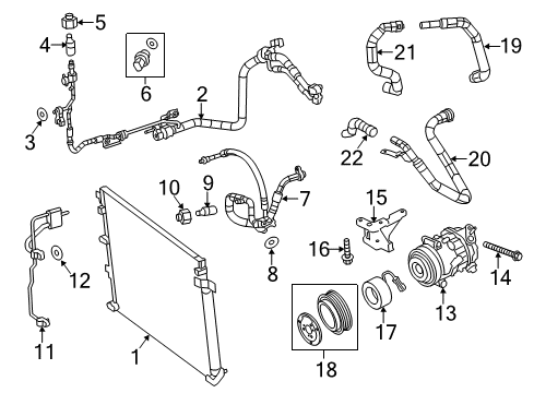 2023 Jeep Cherokee Condenser, Compressor & Lines Diagram 2